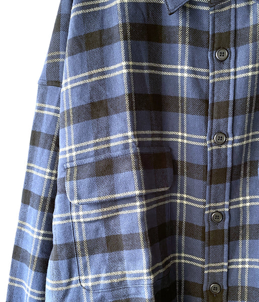 DESCENDANT/VANNING PLAID LS SHIRT FULL SIZE (NAVY)