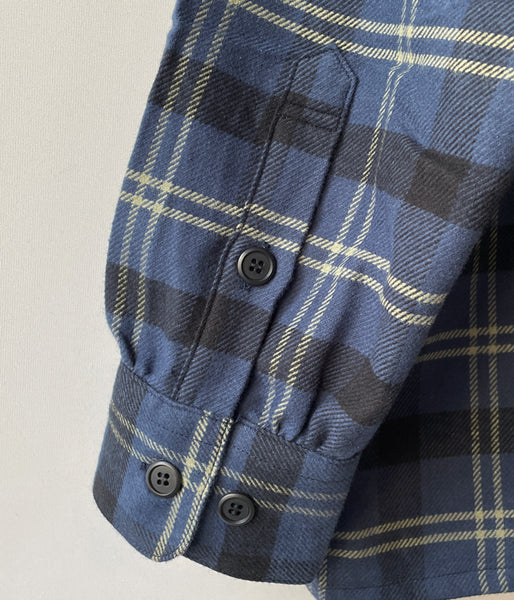 DESCENDANT/VANNING PLAID LS SHIRT FULL SIZE (NAVY)