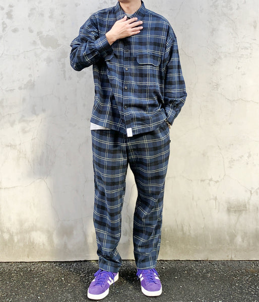 DESCENDANT/VANNING PLAID LS SHIRT FULL SIZE (NAVY)