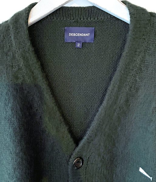 DESCENDANT/NURSE KNIT CARDIGAN (GREEN)