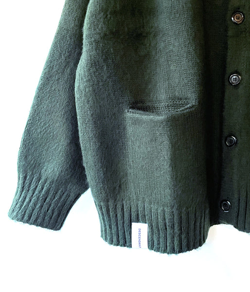 DESCENDANT/NURSE KNIT CARDIGAN (GREEN)