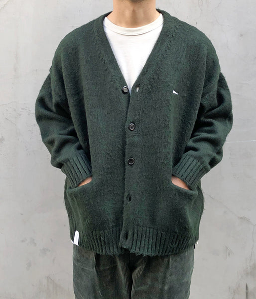 DESCENDANT/NURSE KNIT CARDIGAN (GREEN)