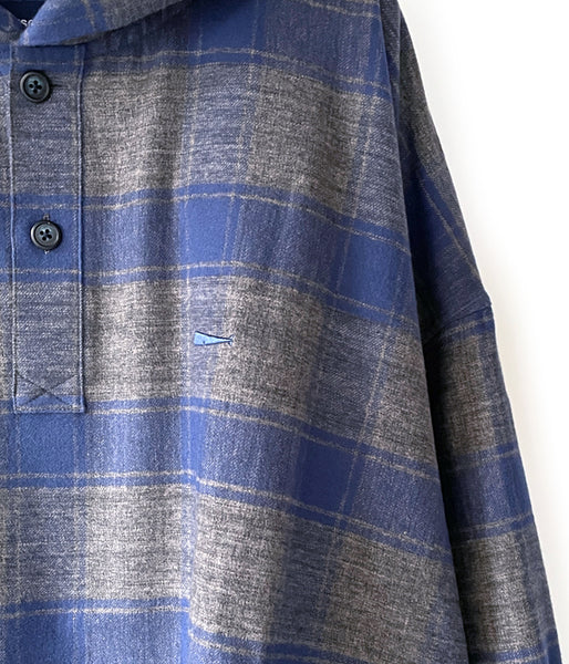 DESCENDANT/MOLE HOODED PLAID SHIRT (GRAY)