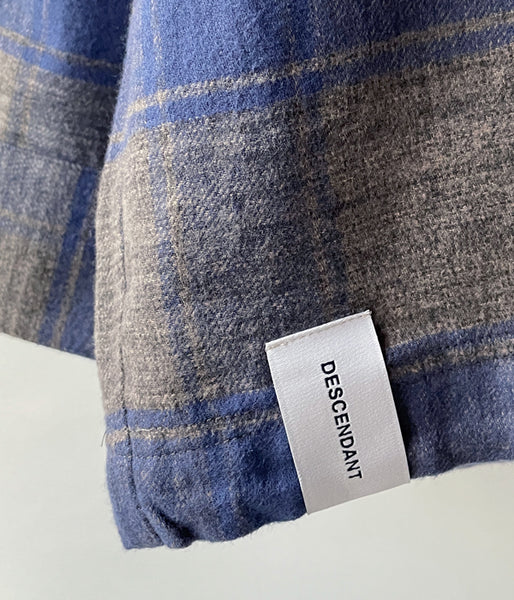 DESCENDANT/MOLE HOODED PLAID SHIRT (GRAY)