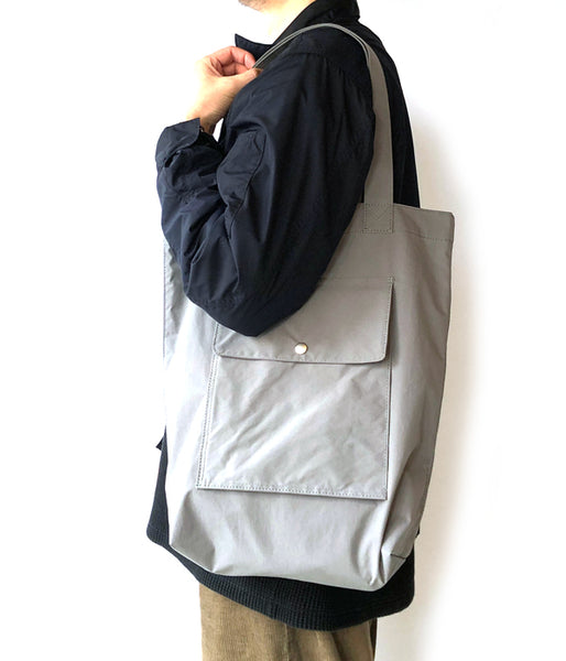 MHL./PROOFED HIGHCOUNT TWILL TOTE (GRAY)