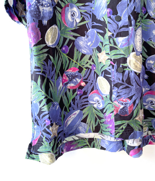 White Mountaineering/FRUIT PATTERN HALF SLEEVES SHIRT (BLACK)