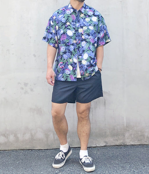 White Mountaineering/FRUIT PATTERN HALF SLEEVES SHIRT (BLACK)