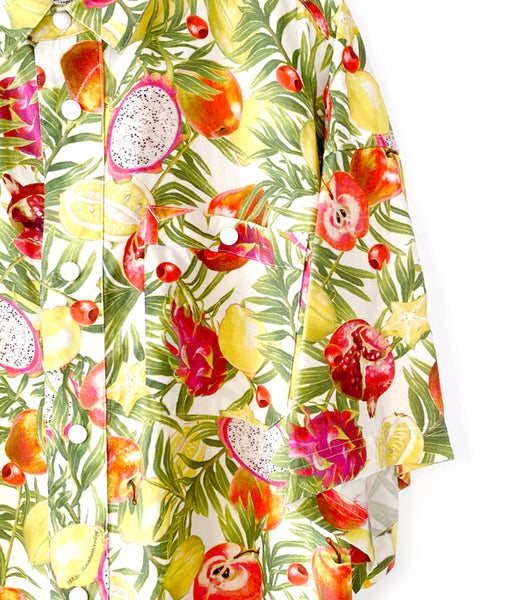 White Mountaineering/FRUIT PATTERN HALF SLEEVES SHIRT (MULTI)