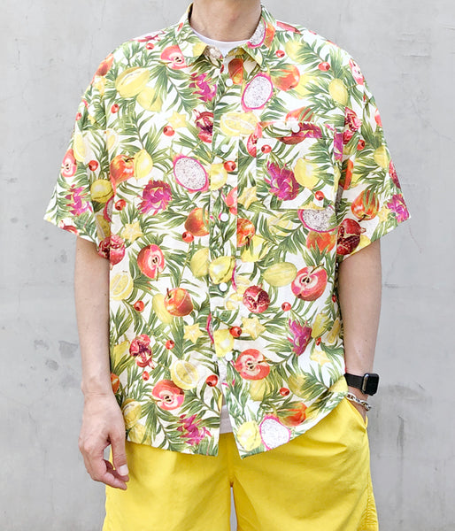 White Mountaineering/FRUIT PATTERN HALF SLEEVES SHIRT (MULTI)