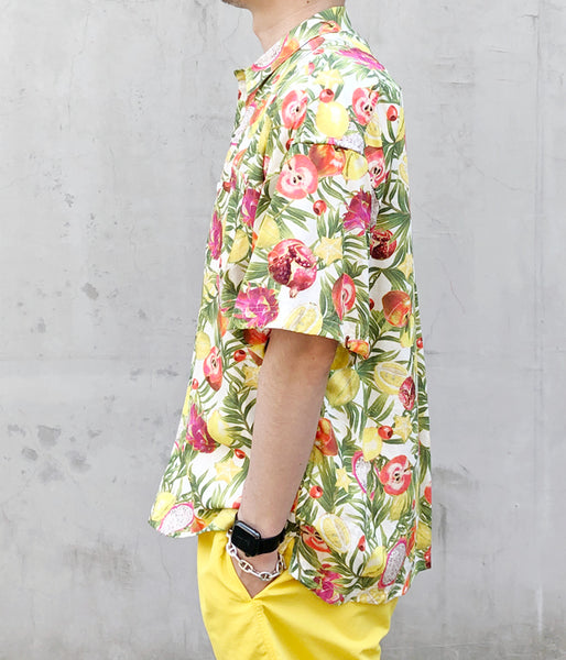 White Mountaineering/FRUIT PATTERN HALF SLEEVES SHIRT (MULTI)