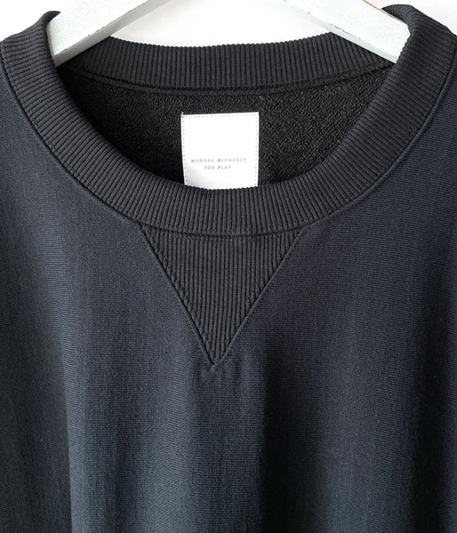 Manual Alphabet/QUICK DRY CREW NECK (BLACK)