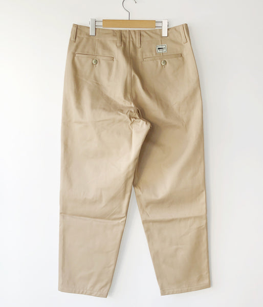 DESCENDANT/DC-6 TWILL TROUSERS (BEIGE)