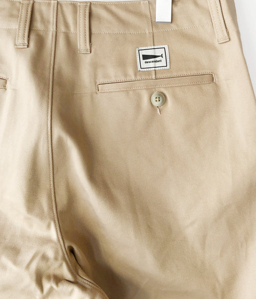 DESCENDANT/DC-6 TWILL TROUSERS (BEIGE)