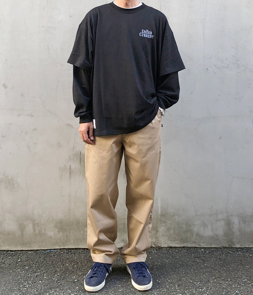 DESCENDANT/DC-6 TWILL TROUSERS (BEIGE)