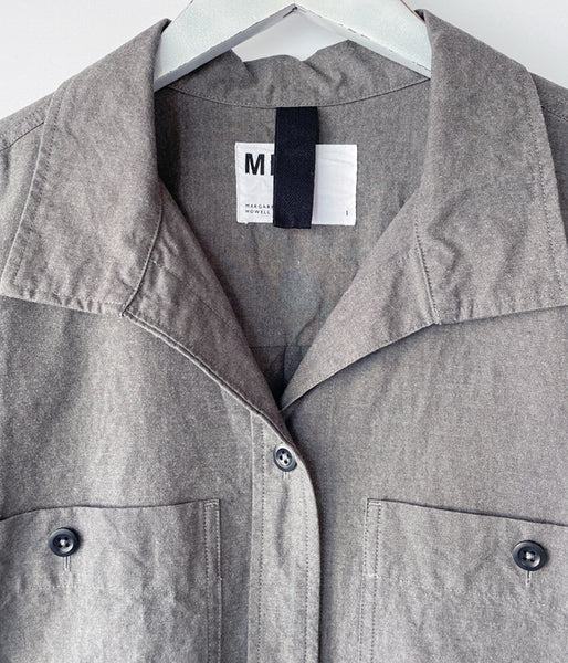 MHL./MELANGE COTTON CHAMBRAY OP (GREY)