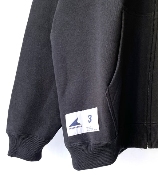 DESCENDANT/CETUS ZIP HOODY (BLACK)