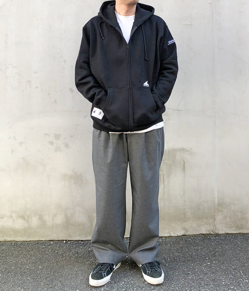 DESCENDANT/CETUS ZIP HOODY (BLACK)