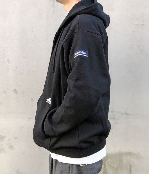 DESCENDANT/CETUS ZIP HOODY (BLACK)