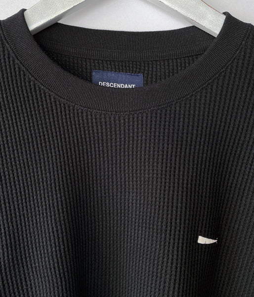 DESCENDANT/GAUFRE WAFFLE LS (BLACK)