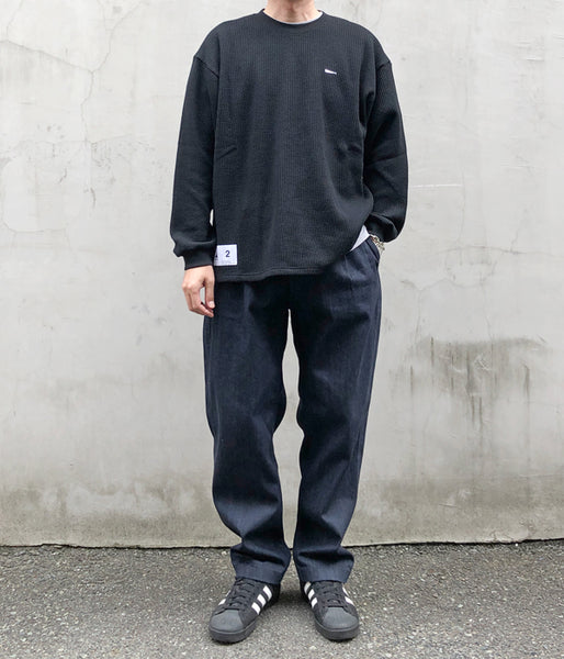 DESCENDANT/GAUFRE WAFFLE LS (BLACK)