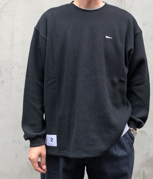 DESCENDANT/GAUFRE WAFFLE LS (BLACK)