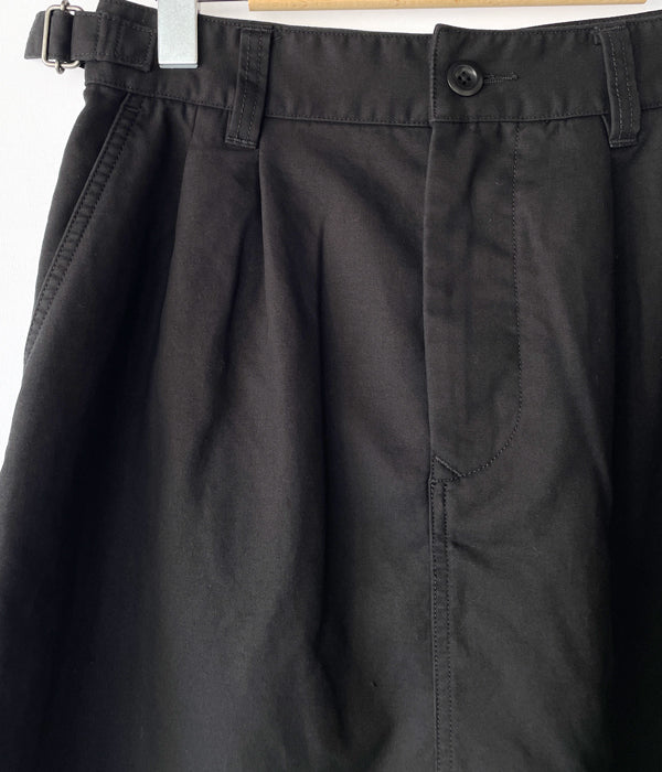 MHL./JAPANESE DENSE COTTON SKIRT (BLACK)