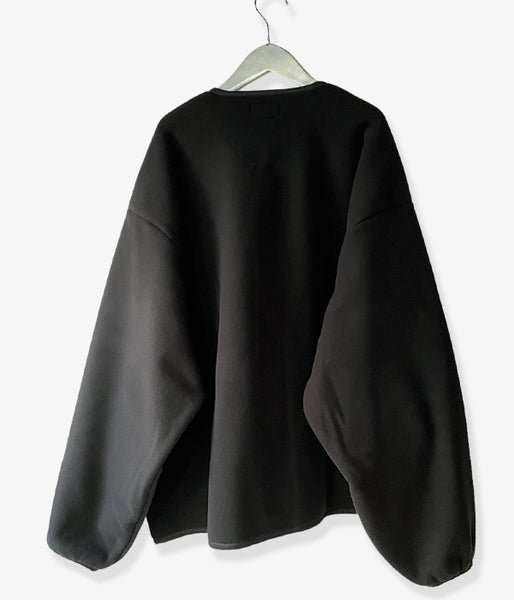 DESCENDANT/KNOT FLEECE CARDIGAN (BLACK)