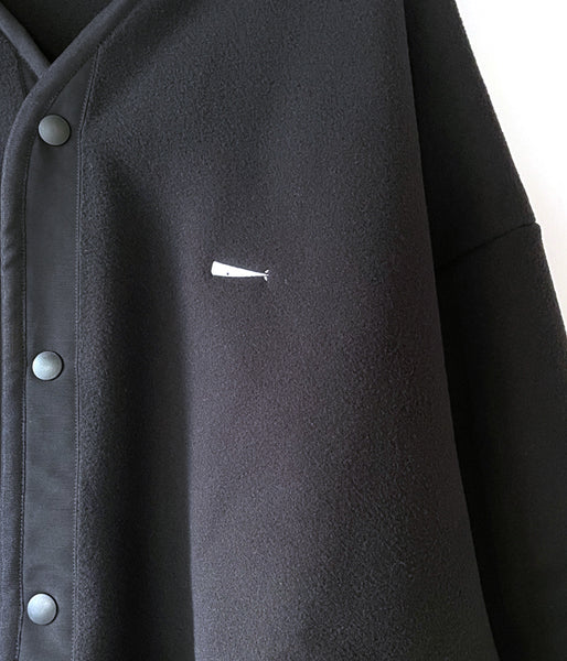 DESCENDANT/KNOT FLEECE CARDIGAN (BLACK)