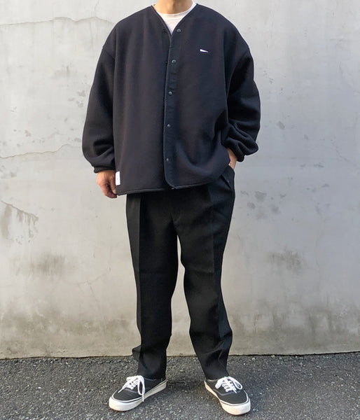 DESCENDANT/KNOT FLEECE CARDIGAN (BLACK)