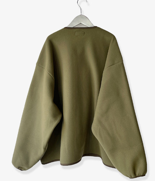 DESCENDANT/KNOT FLEECE CARDIGAN (OLIVE DRAB)
