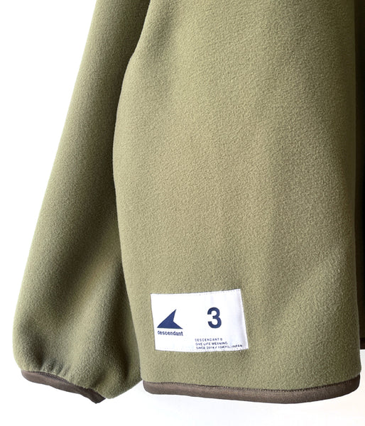 DESCENDANT/KNOT FLEECE CARDIGAN (OLIVE DRAB)