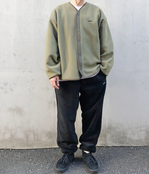 DESCENDANT/KNOT FLEECE CARDIGAN (OLIVE DRAB)