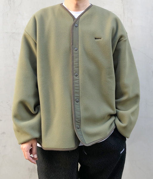 DESCENDANT/KNOT FLEECE CARDIGAN (OLIVE DRAB)