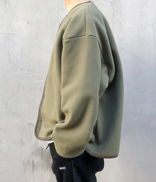 DESCENDANT/KNOT FLEECE CARDIGAN (OLIVE DRAB)