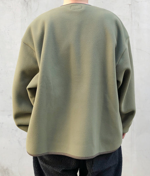 DESCENDANT/KNOT FLEECE CARDIGAN (OLIVE DRAB)