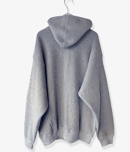DESCENDANT/CACHALOT WAFFLE HOODY (GRAY)