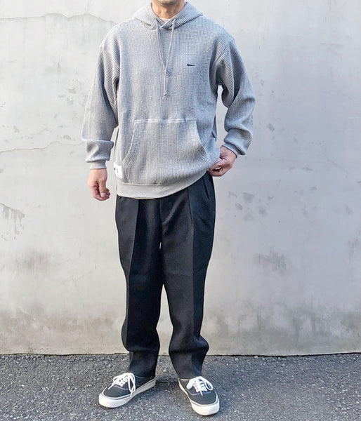 DESCENDANT/CACHALOT WAFFLE HOODY (GRAY)