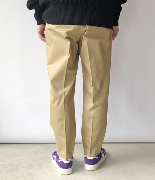 INTERIM/FRENCH ARMY CHINO 2-TUCK WIDE TAPERED SLACKS (BEIGE)