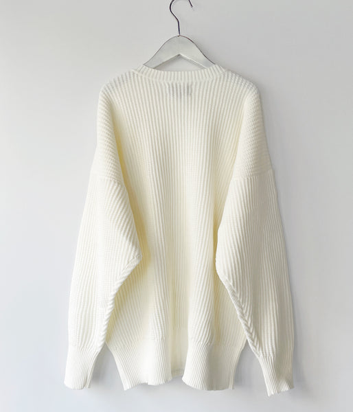 DESCENDANT/GAUFRE KNIT WAFFLE (WHITE)