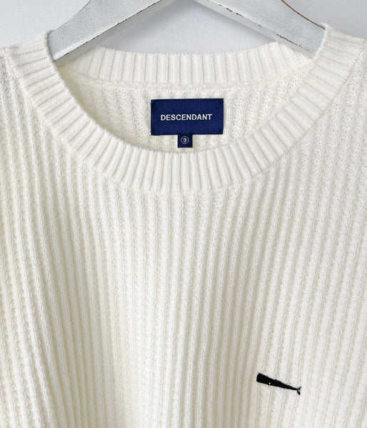 DESCENDANT/GAUFRE KNIT WAFFLE (WHITE)
