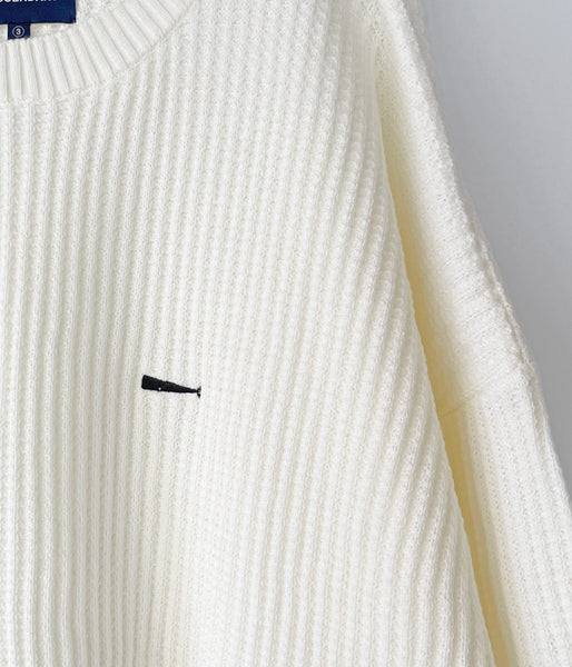 DESCENDANT/GAUFRE KNIT WAFFLE (WHITE)