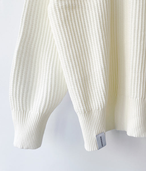 DESCENDANT/GAUFRE KNIT WAFFLE (WHITE)