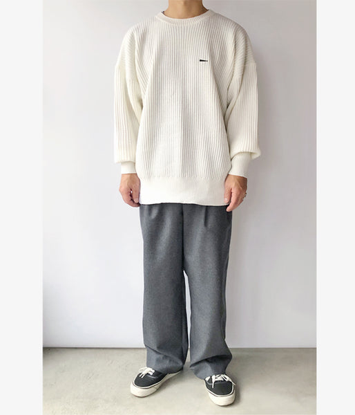 DESCENDANT/GAUFRE KNIT WAFFLE (WHITE)