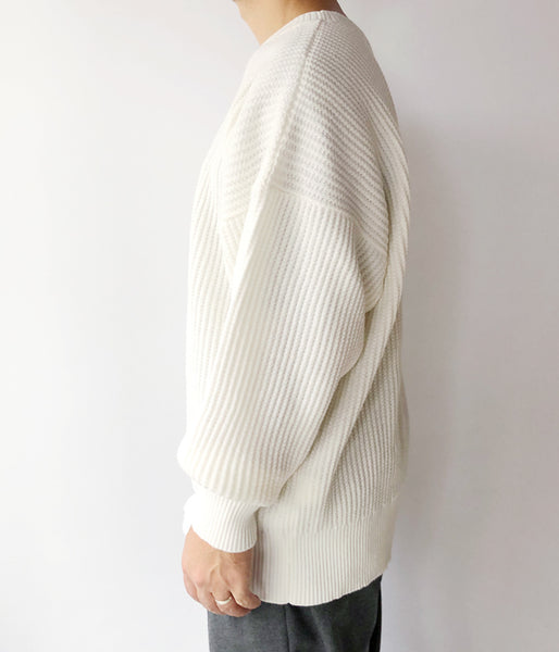 DESCENDANT/GAUFRE KNIT WAFFLE (WHITE)