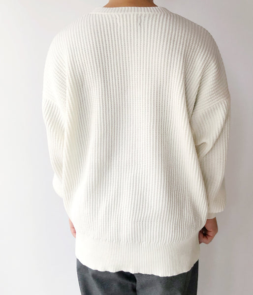 DESCENDANT/GAUFRE KNIT WAFFLE (WHITE)
