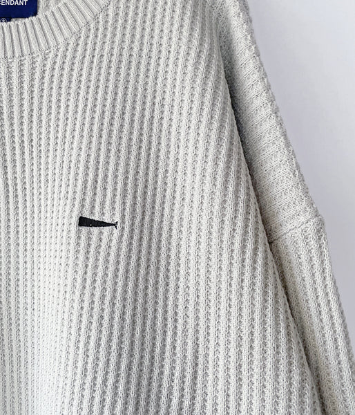 DESCENDANT/GAUFRE KNIT WAFFLE (GRAY)