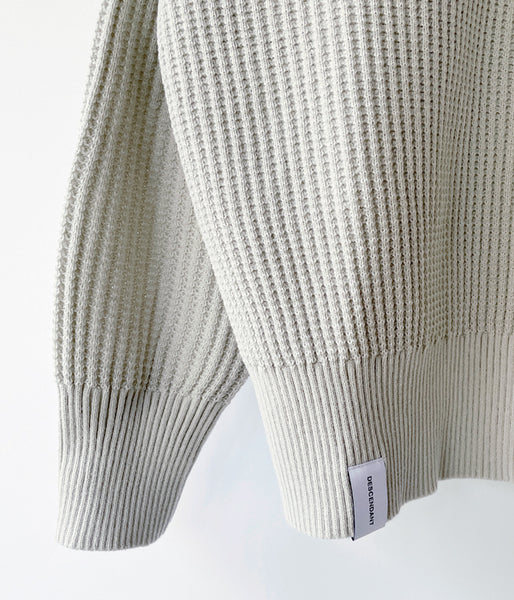 DESCENDANT/GAUFRE KNIT WAFFLE (GRAY)