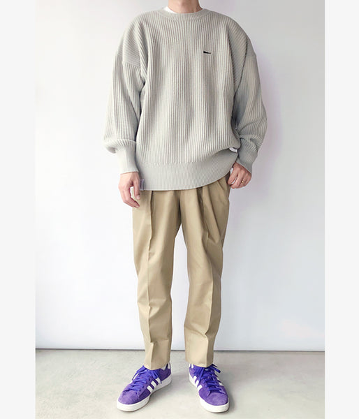 DESCENDANT/GAUFRE KNIT WAFFLE (GRAY)