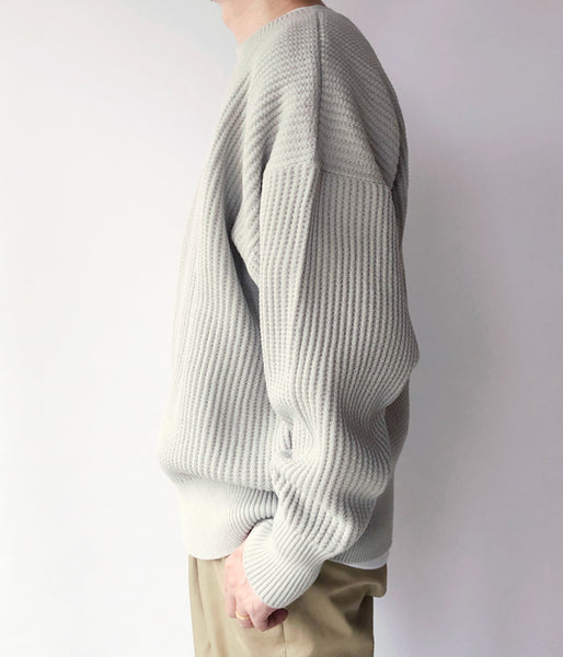 DESCENDANT/GAUFRE KNIT WAFFLE (GRAY)