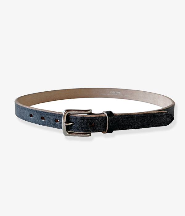 INTERIM/25mm OAK BARK LEATHER BELT (BLACK)